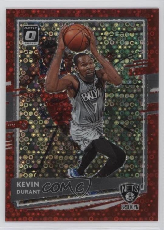 2020-21 Panini Donruss Optic Fast Break Red Prizm 76/85 Kevin Durant #136 0f6a