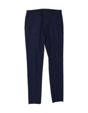 ZARA Mens Slim Chino Trousers EU 40 Medium W31 L34 Navy Blue Viscose BZ22