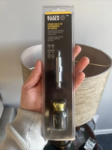 Klein Tools 32561 Stubby Destornillador Tuerca Destornillador 6 en 1 Herramienta Multi-bit Envío Gratis-