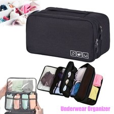 Travel Underwear Organizer Gray Travel Organizer Bra Bag Cosmetic Bag Black US
