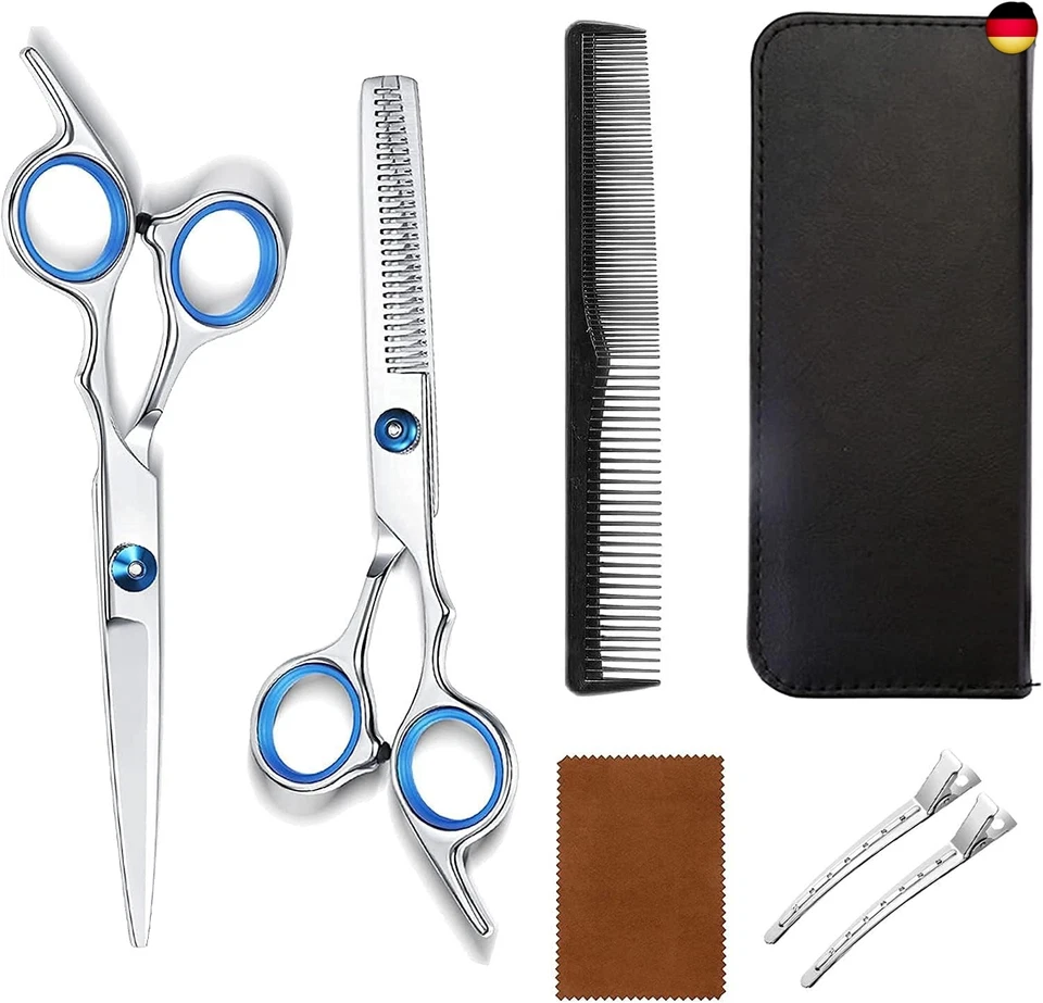 WINKIN Friseurschere Profi 7 Pcs Haarschneideschere Set Haarschere Professionelle