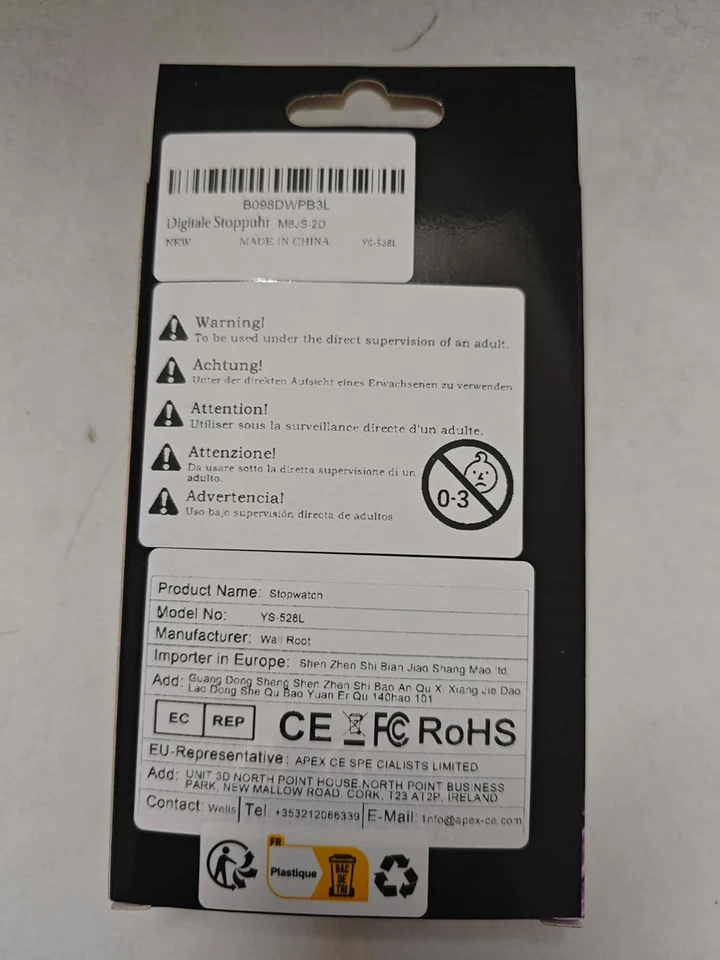 Cronometro Sportivo Professionale,Cronometro Digitale Memoria 2 Con Funzione Luc - Immagine 3 di 4