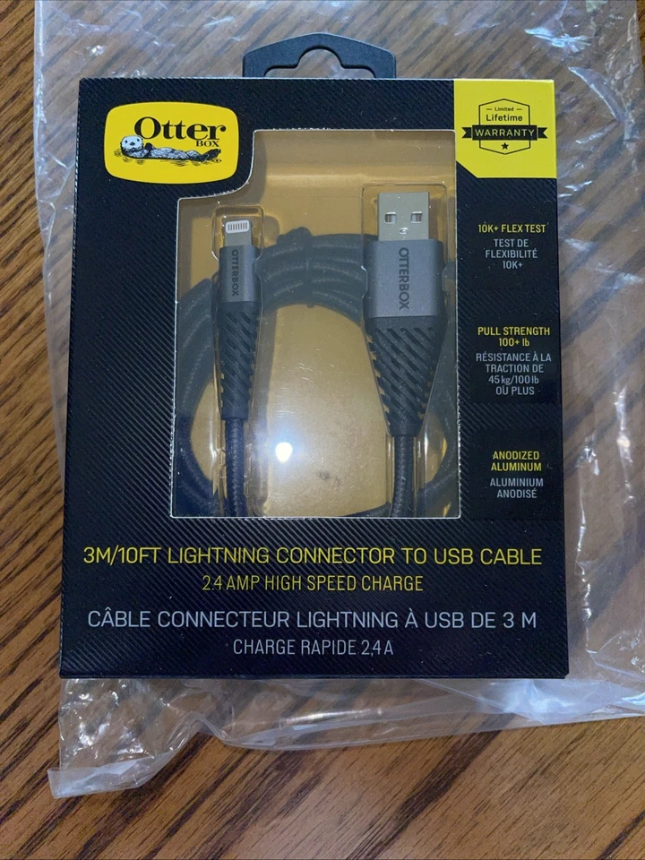 OtterBox 3M/10ft Connector To USB Cable 2.4 Amp High Speed Charge ! Sealed Box - Image 2 of 4