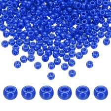 1000Pcs Dark Blue Pony Beads 6x9mm Acrylic Bulk Plastic Barrel Bead
