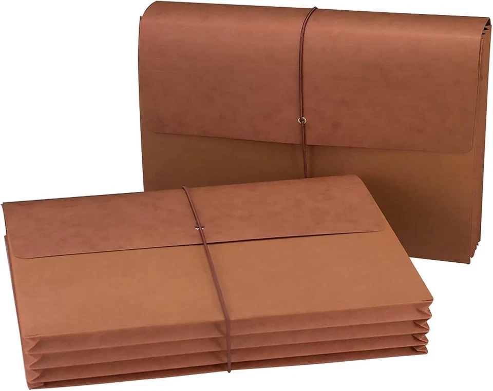 Redrope Expanding File Wallets with Flap & Cord Closure - Legal Size, Pack of 10 - Image 2 of 4