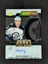 2022-23 Upper Deck Credentials Michael Eyssimont Debut Ticket Acces Auto /99