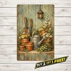 Rustic Floral Garden 8x12 Aluminum Sign Funny Vintage Metal Tin Sign