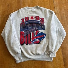 Grey Buffalo Bills crewneck sweatshirt reprint unisex AN64450