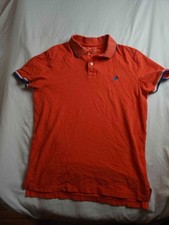 American Eagle Polo Shirt Mens Medium Orange Short Sleeve Athletic Fit Casual