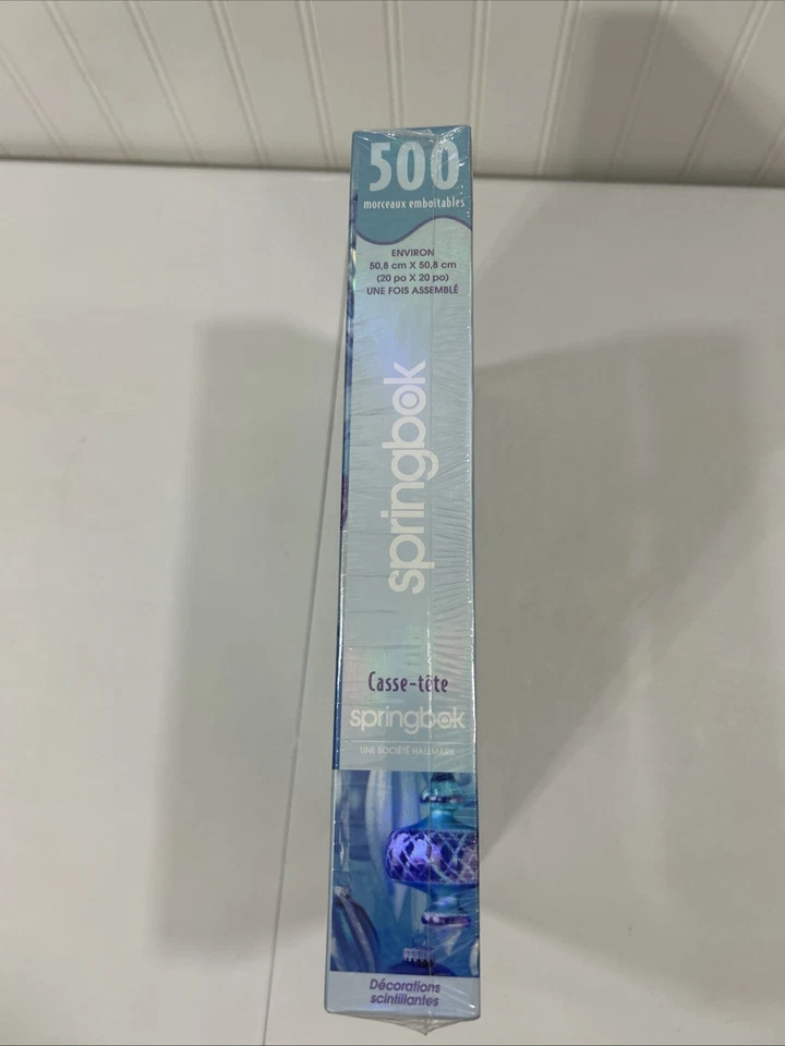 2001 SpringBok Jigsaw Puzzle Christmas Ornaments New Sealed Blue  500 pc 20"x20" - Image 3 of 4