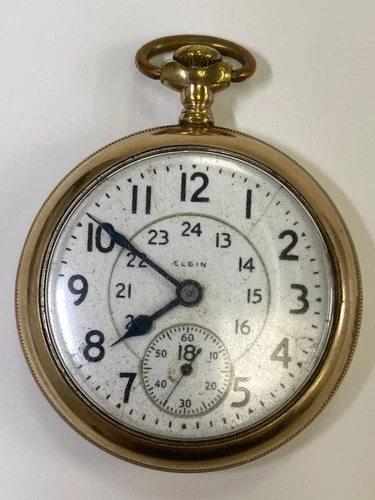 Antique ELGIN 19 Jewels Gold Filled Pocket Watch, Doesn't Run (35-#12)