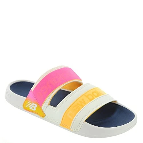 NEW BALANCE SANDALO DONNA 202 SLIDE TAGLIA:9 BIANCO ROSA ALBICOCCA Graffi e ammaccature