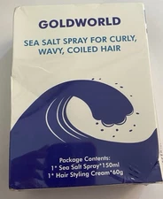Gold world sea salt spray for curly,wavy,coiled hair.spray 150ml. Cream 60grams