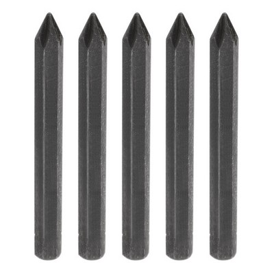 5pcs PH1 Magnetic Phillips Screwdriver Bit 5/16'' Hex Shank 80mm Length S2, Black