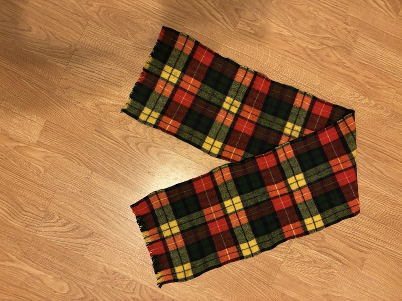 Plaid Wool Scarf