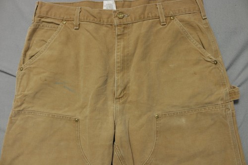 Vintage Carhartt Double Knee Jeans Mens 36X34 Brown Carpenter Pants Workwear USA - Picture 10 of 18