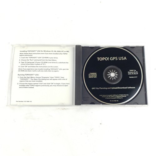 TOPO! TOPO!GPS USA CD-ROM Windows 95 90 2000 NT ME XP - Picture 2 of 2