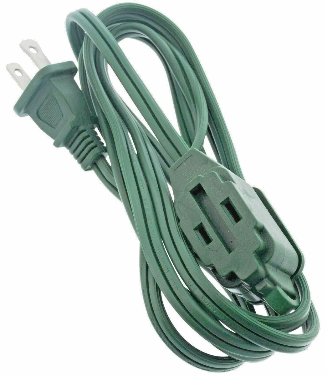 GREEN Color 6' ft AC EXTENSION CORD holiday Christmas Tree
