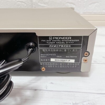 パイオニア F-777 DIGITAL SYNTHESIZER TUNER Pioneer F-777の仕様 パイオニア