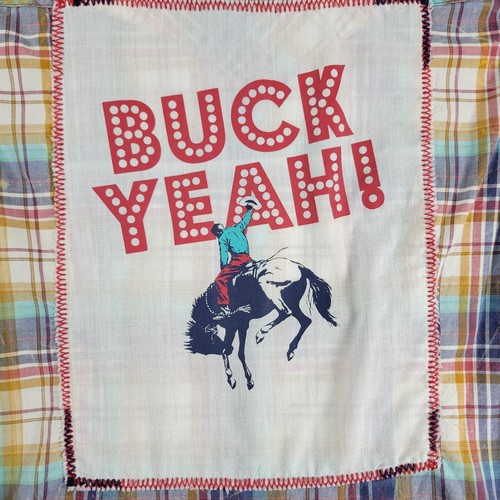 Camicia Wrangler donna taglia M perla snap buck yeah patch plaid western cowgirl - Foto 3 di 12