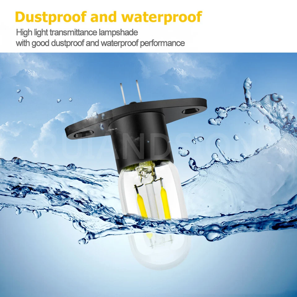 T170 Z187 LED 25W Forno A Microonde Lampadina 220-240V Bianco/ Giallo - Immagine 3 di 4