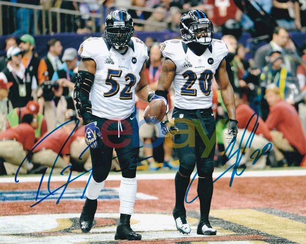 RAY LEWIS & ED REED SIGNED AUTOGRAPH 8X10 PHOTO BALTIMORE RAVENS ...