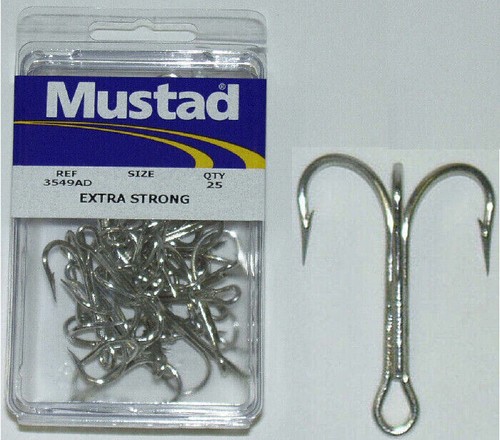 Mustad 3551-DT-6/0 Nickel Triple Crochet 25Ct