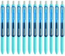 Papermate Inkjoy 0.7mm Retractable Gel Pen 12 Pieces Bright Blue Ink 1957280 New
