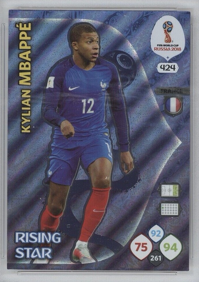 2018 Panini Adrenalyn World Cup Kylian Mbappe RC ROOKIE #424 2018 Panini Adrenalyn World Cup Kylian Mbappe RC ROOKIE #424