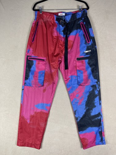 ROKIT Hurricane Herren Cargo Jogginghose L Gummibund Reißverschlusstaschen Mehrfarbig