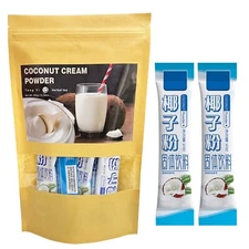 Premium Coconut Cream Powder 300g/10.58oz - 20 Single Serve Packets, Dairy Free,
