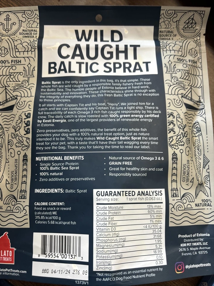 Platón Mascotas Golosinas Liofilizadas Salvaje Báltico Atrapado Mejor Compra 04-11-2024 Foto 2 de 3