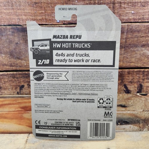 Hot Wheels Mazda Repu verde HW Hot Trucks 2/10 hecho en Malasia NUEVO - Imagen 8 de 8