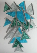 Triangular  Abstract Art  - Instant Download Printable Digital Wall Art