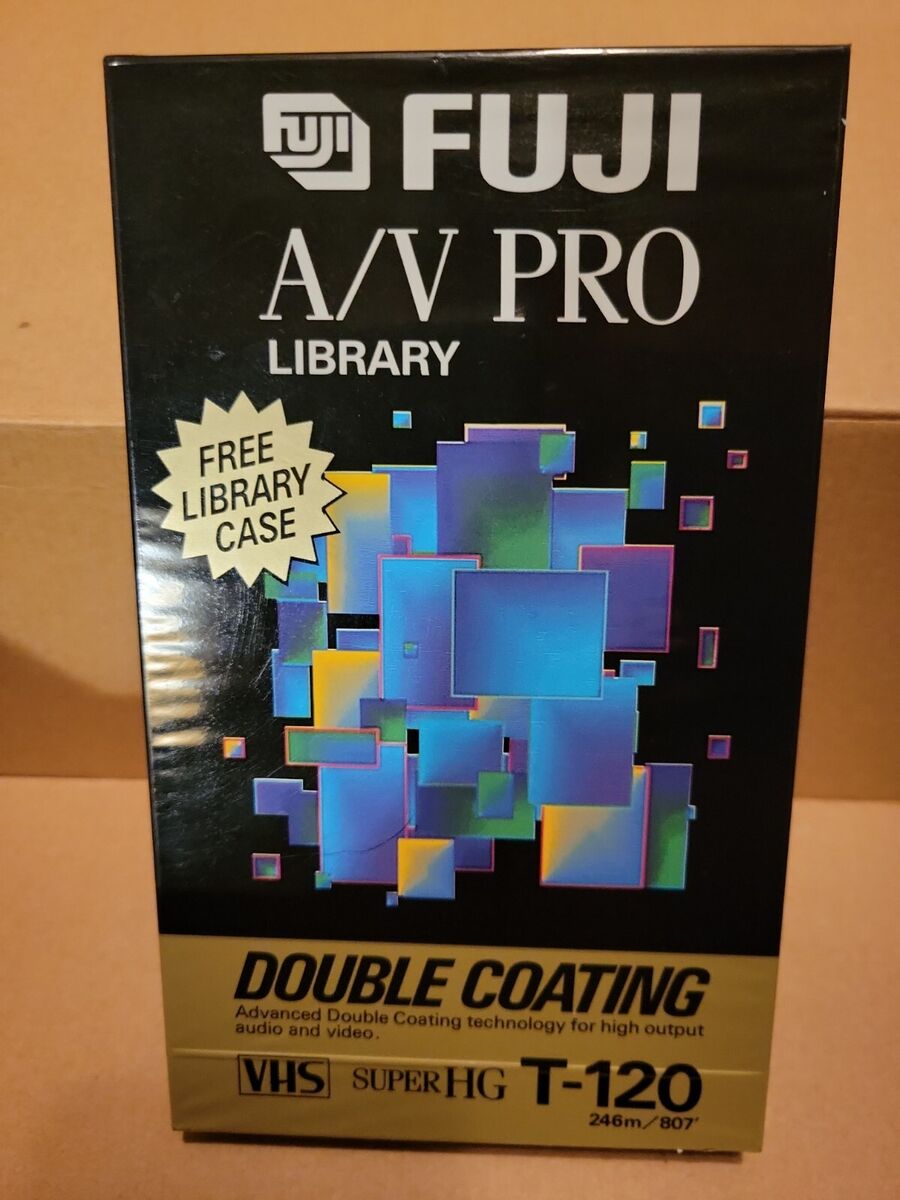 Sealed Fuji A/V Pro Library Double Coating VHS T-120 Sealed Fuji A/V Pro Library Double Coating VHS T-120
