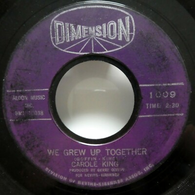 CAROLE KING 45 He's A Bad Boy / We Grew Up Together DIMENSION pop  c3434