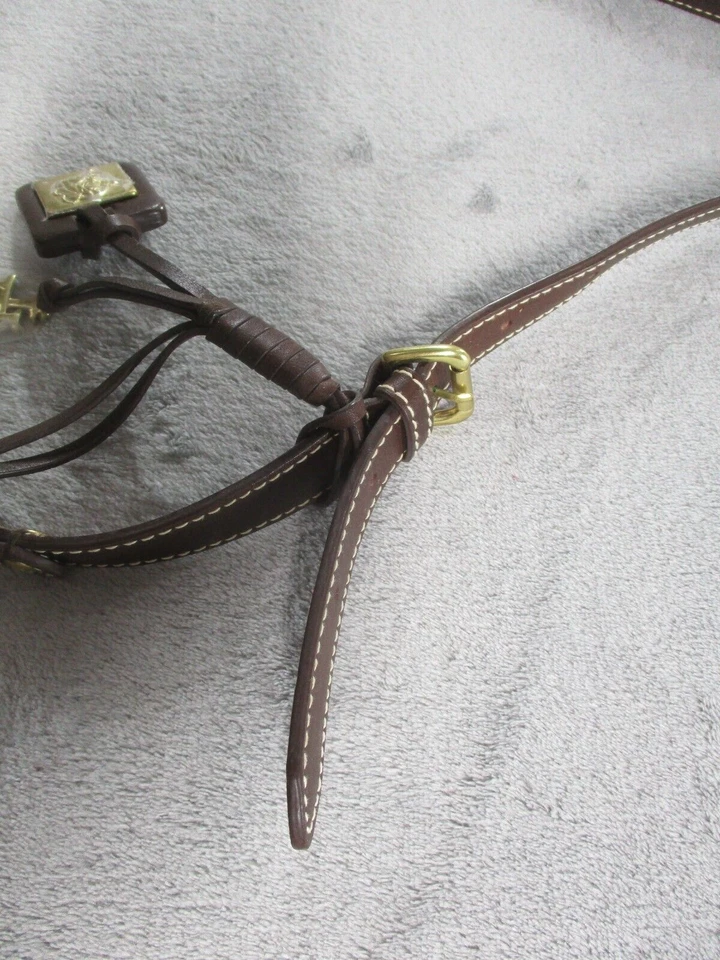 Lauren Ralph Lauren Monogram 单肩包限量版帆布皮革小饰品 * — 第 3/4 张图片