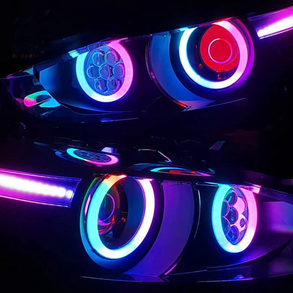 Anillo halo color ensueño para Volvo XC60 S60 V60 14-17 Flow Chasing RGB DRL BT APP Foto 2 de 4