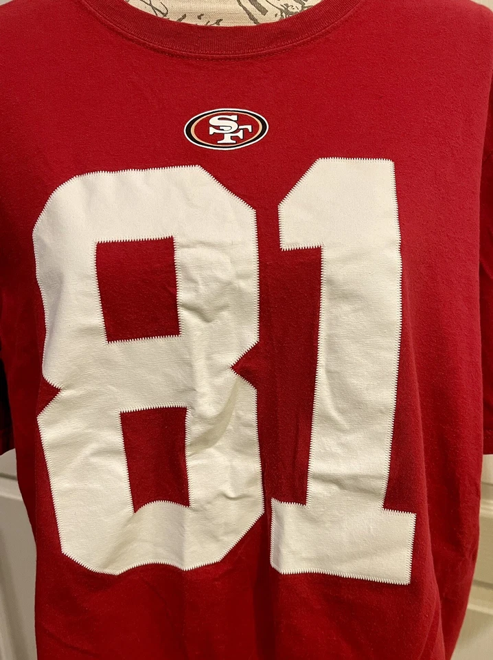 Camiseta masculina NFL San Francisco 49ers Anquan Boldin #81 manga curta vermelha GG - Imagem 2 de 4