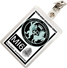 British Secret Agent MI6 SIS Scotland Yard ID Badge Card Prop Costume & Cosplay