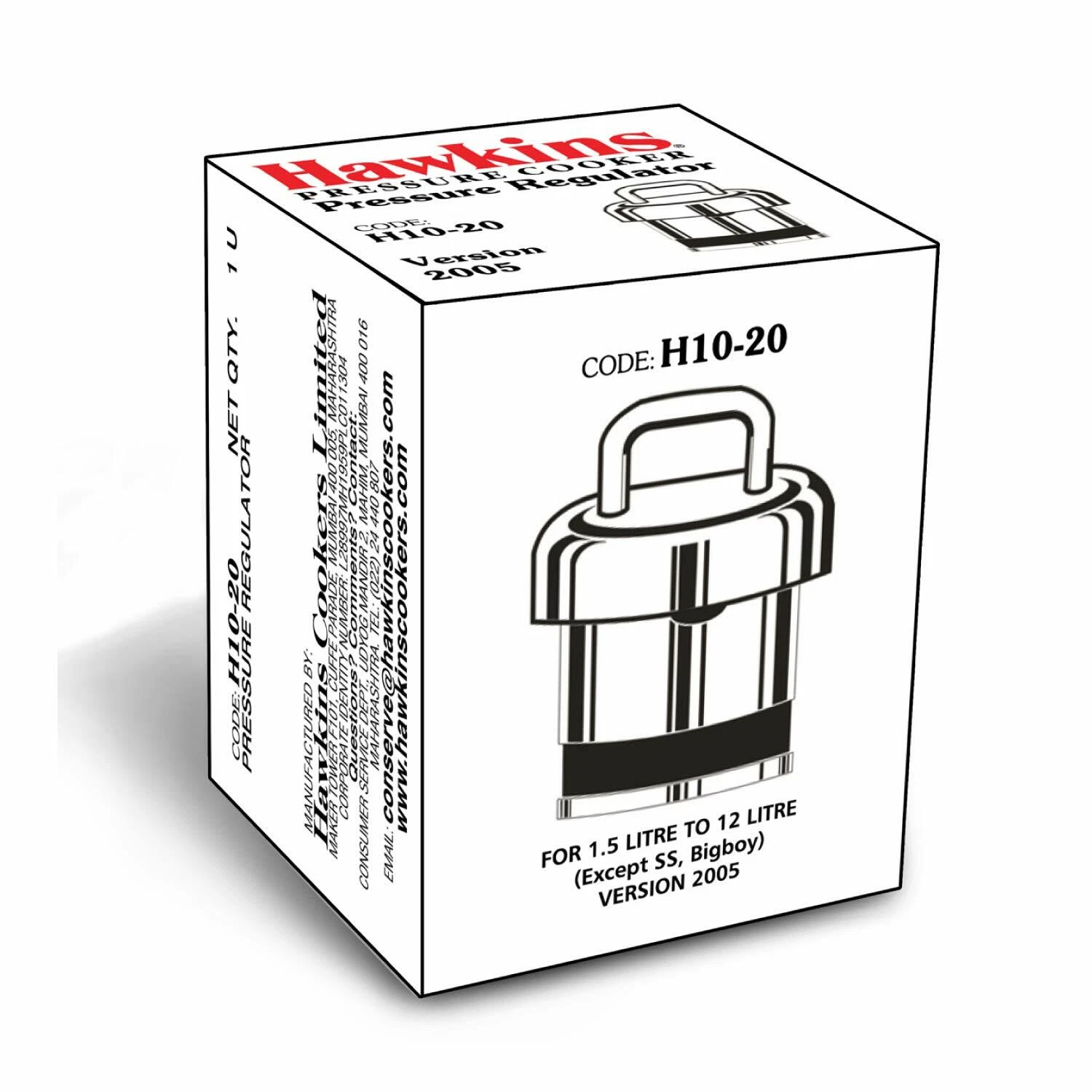 Hawkins Pressure Cooker Vent Whistle Weight Siti All Hawkins Ver. 2005 Onwards
Opens in a new window