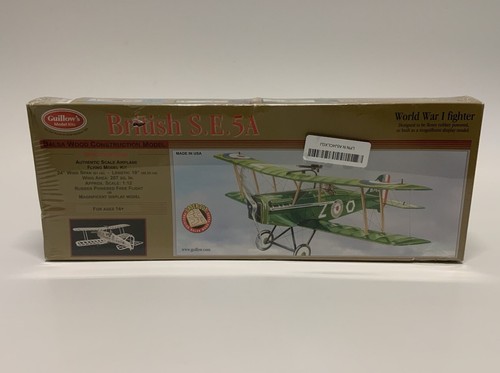 Guillows 202 1:12 British S.E.5A Military WW 1 Plane Model Kit Balsa Wood Sealed