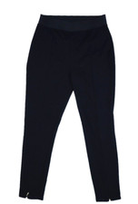 Banana Republic Womens Solid Black Zip Front Ponte Pull On Legging Pants L