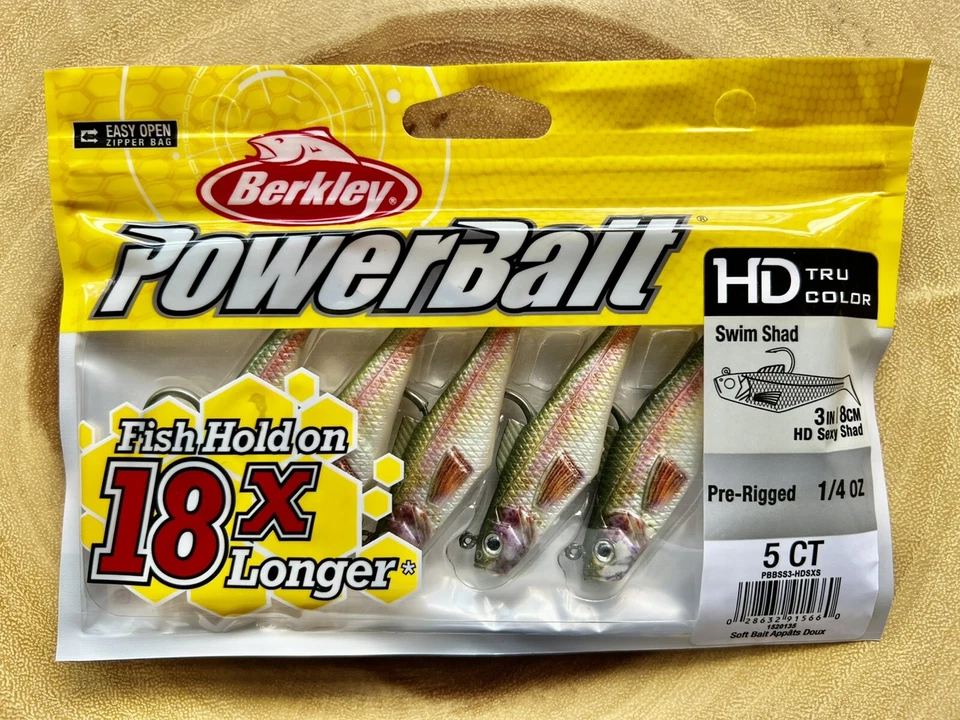 Berkley Power Bait Pogy Swim Shad Swimbaits, pesca de lubina, envío gratuito, ¡NUEVO CON ETIQUETAS! Foto 3 de 4