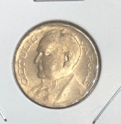 1942 Brazil Coin 300 Reis HIGH GRADE Coin-20.8MM-Dr.Getulio Vargas-KM#546