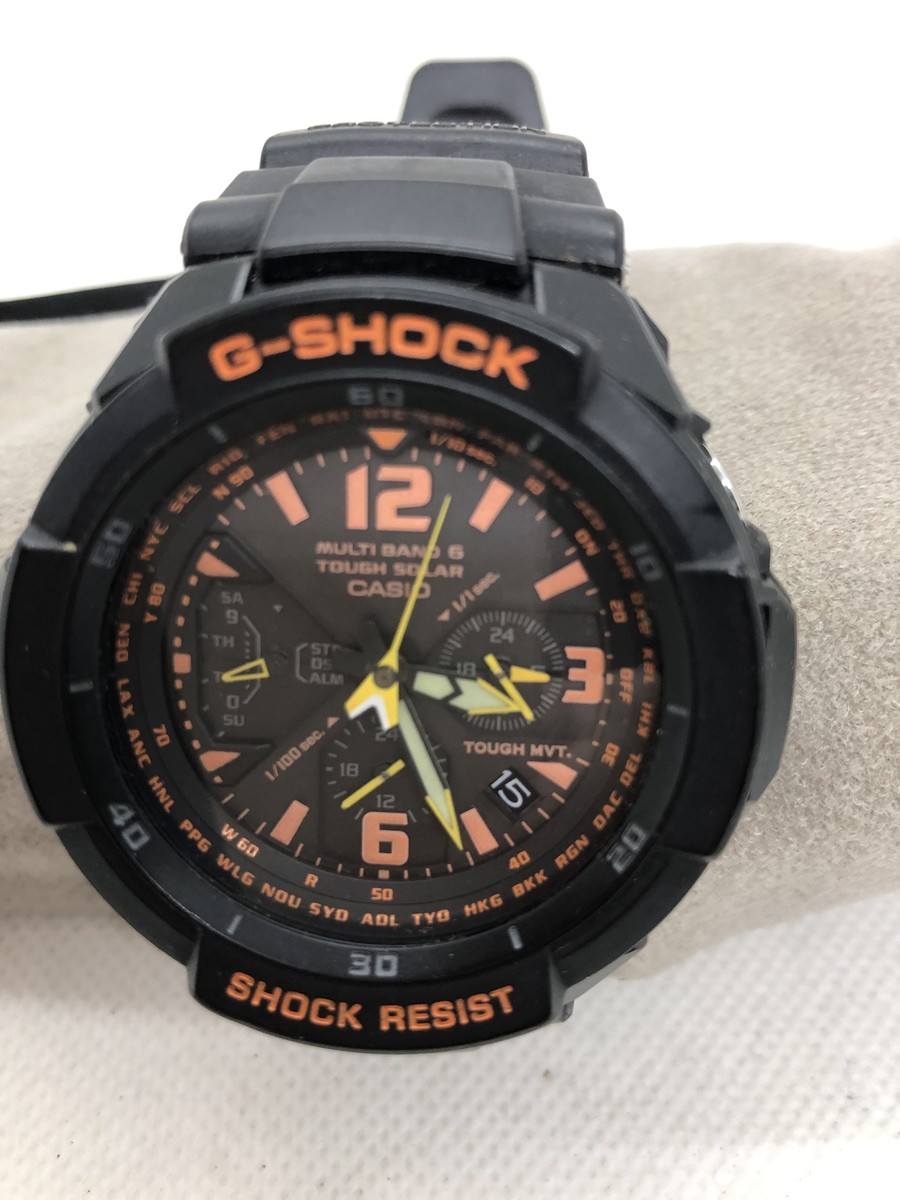 G-SHOCK　GW-3000B-1AJF　MASTER OF G CASIO G-SHOCK GRAVITYMASTER GW-3000B-1AJF Black Orange Men's