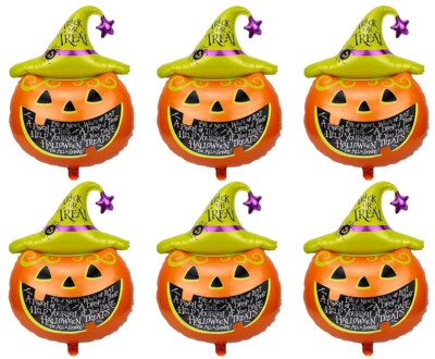 RIESIGER 65 CM KÜRBIS FOLIENBALLON HALLOWEEN PARTY DEKO LUFT ODER HELIUM KONVOLUT