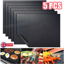 5× BBQ Grill Mat Heavy Duty Cooking Reusable Sheet Non-Stick Barbecue Mat