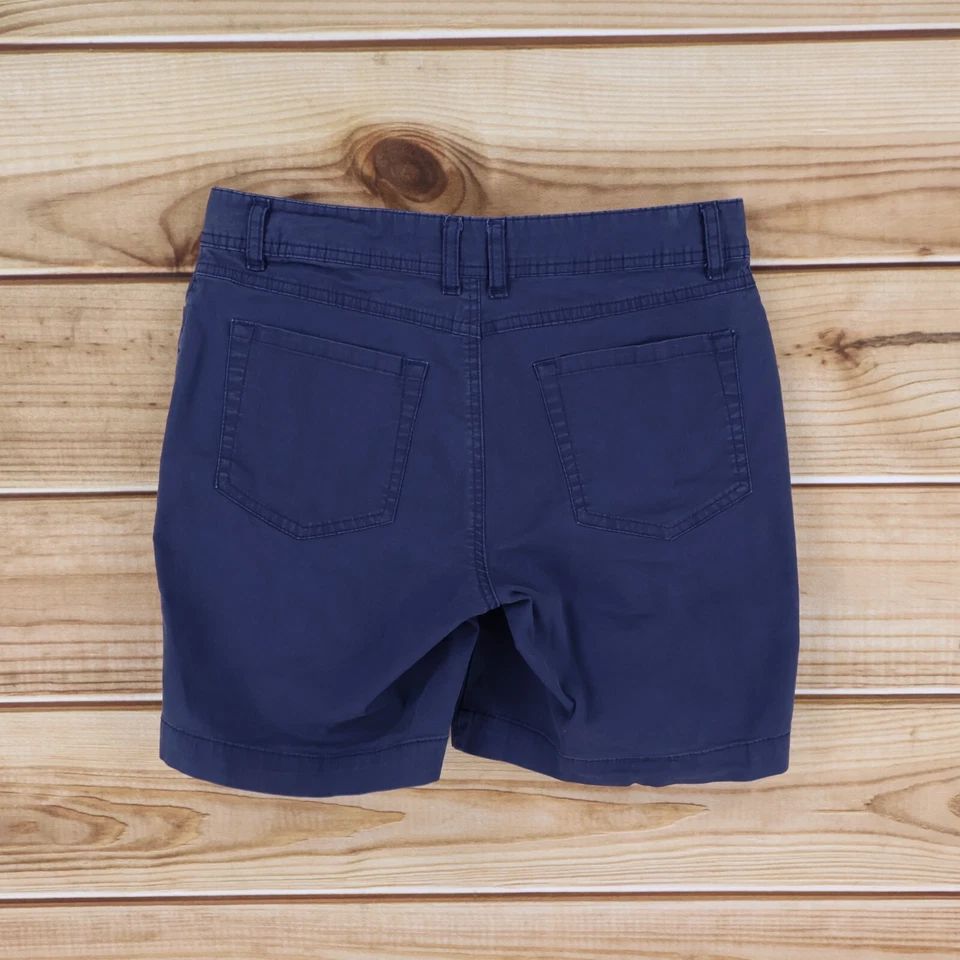 Pantalones cortos Falls Creek para mujer talla 10 azul oscuro mezcla de algodón chinos bolsillos tiro bajo Foto 2 de 4