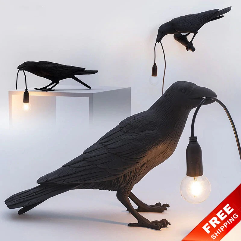 Wall Light Sconce Raven Crow Lamp Nordic Sconces Home Decor Stylish Bird Lamps